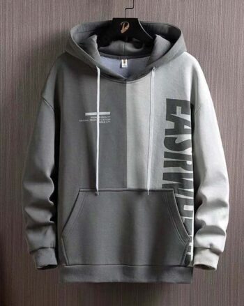 Men Regular Fit Hoodie with Drawstrings & Kangaroo Pockets