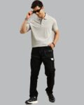 Men Regular Fit Polo T-Shirt with Short Sleeves