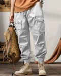 Men Slim Fit Pants with Insert Pockets