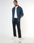 Men Solid Slim Fit Flat-Front Trousers
