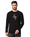 Men Long Sleeve Regular Fit Hooded T-Shirt