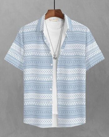 Full-Sleeves Shirt with Band-Collar