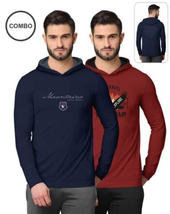 Men Typographic Print Regular Fit Hoodie