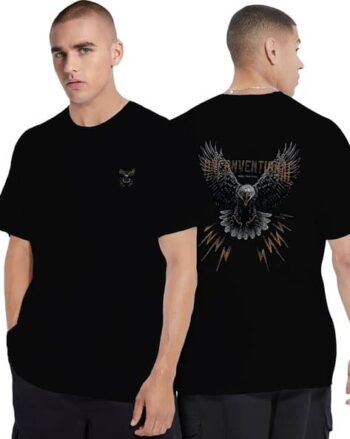 Graphic Print Oversized Round-Neck T-Shirt