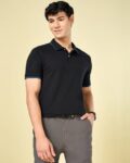 Men Slim Fit Polo T-Shirt with Contrast Taping