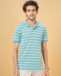Men Striped Slim Fit Polo T-Shirt