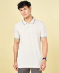 Men Slim Fit Polo T-Shirt with Contrast Taping