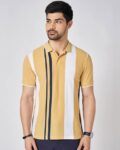 Men Striped Slim Fit Polo T-Shirt