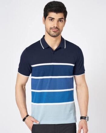 Men Stripes Slim Fit T-Shirt