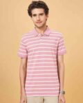 Men Slim Fit Striped Polo T-Shirt