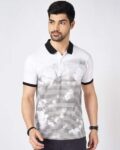 Men Printed Slim Fit Polo T-Shirt