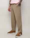 Men Relaxed Fit Cargo Joggers with Drawstring Waist