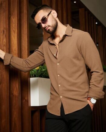 Men All-Over Brand Print Regular Fit Shirt