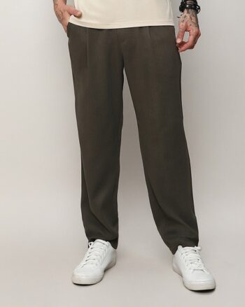 Slim Fit Flat-Front Chino Trousers