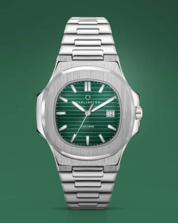 Men Analogue Watch with Stainless Steel Strap-Exclusive 8822 Green