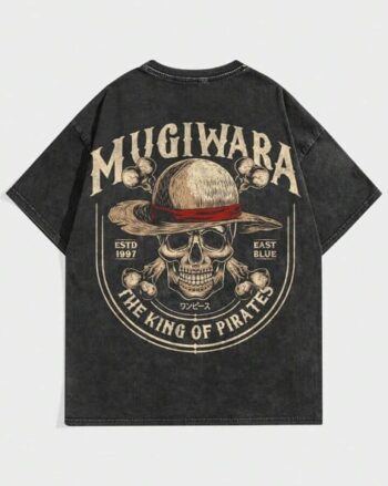 Men Typographic Oversized Fit T-Shirt with Round Neck