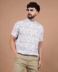 Men Floral Short Kurta