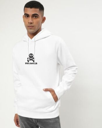 Graphic Print Slim Fit Crew-Neck Sweatshirt