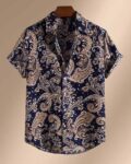 Men Paisley Slim Fit Shirt with Spread Collar