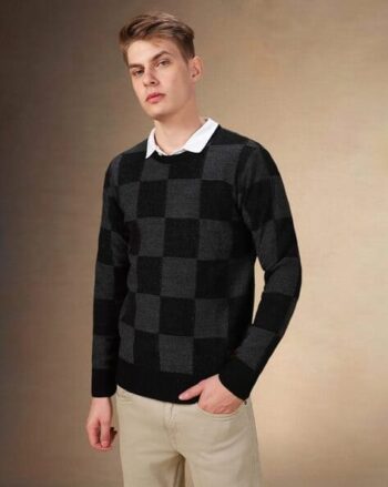 Men Striped Slim Fit Sweater