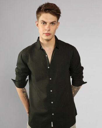Self Check Structured Slim Fit Shirt