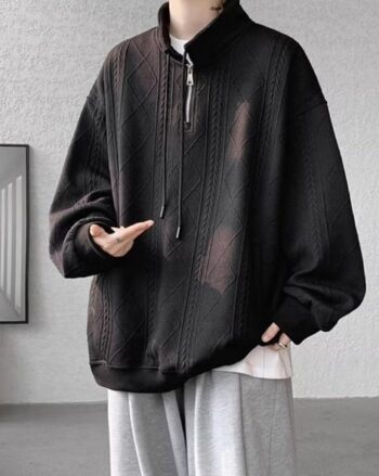 Men Premium Boxy Scuba Hoodie with Back Quilting