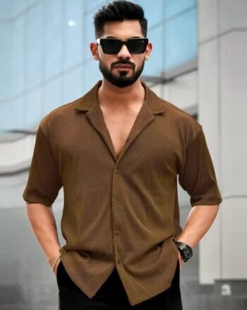 Regular Fit Shirt with Button-Down Collar