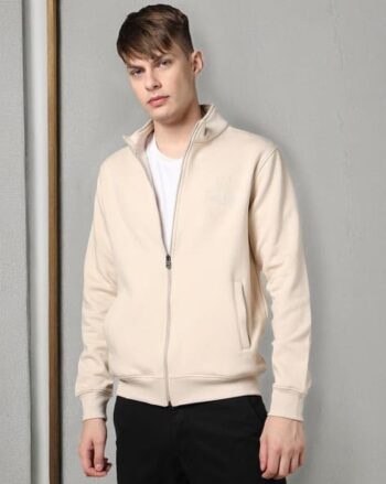 Men Applique Embroidered Regular Fit Sweatshirt