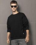 Men Slim Fit Crew-Neck Sweatshirt
