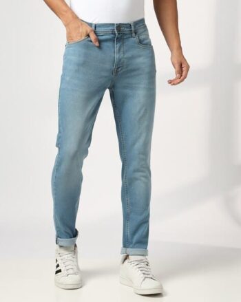 Men Mid-Wash Slim Fit Jeans