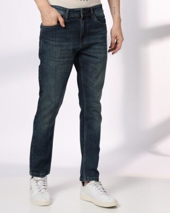Men Mid-Wash Slim Fit Jeans