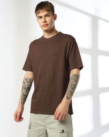 Men Regular Fit Crew-Neck T-Shirt