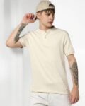 Men Regular Fit Henley T-Shirt