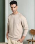 dnmx_khaki_men_heathered_regular_fit_crew-neck_sweatshirt.jpg