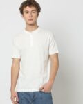 Men Slim Fit Cotton Henley T-Shirt