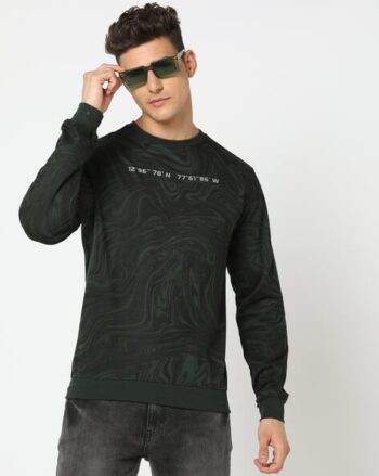 Men Self-design Sweatshirt