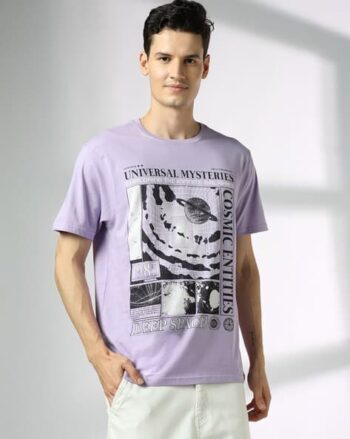 Men Graphic Print Regular Fit Crew-Neck T-Shirt