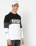 Men Long Sleeve Regular Fit Hooded T-Shirt