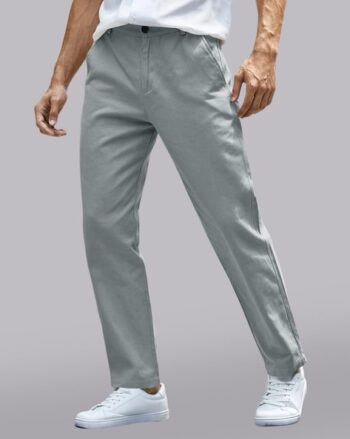 Striped Wide-Leg Pleated Trousers