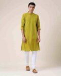Printed Mandarin-Collar Long Kurta