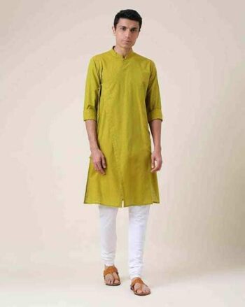 Printed Mandarin-Collar Long Kurta