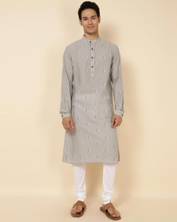 Long Kurta with Mandarin Collar