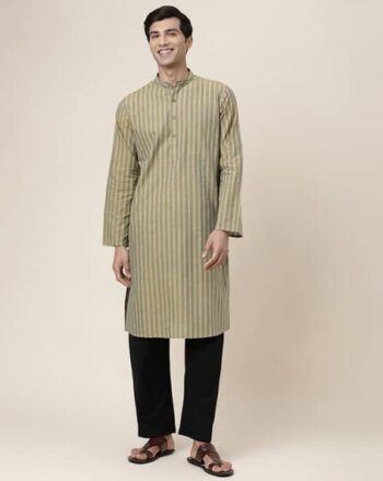 Men Stripes Long Kurta