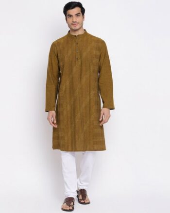 Stripes Mandarin Collar Long Kurta