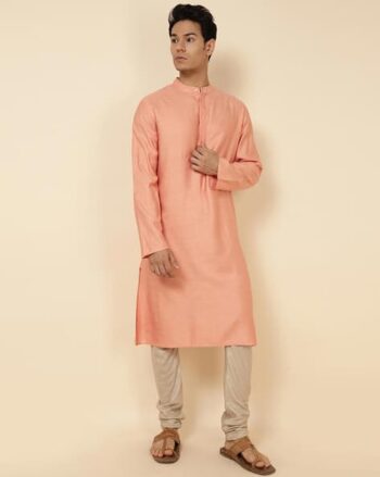 Embroidered Band-Collar Kurta