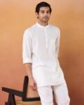 Men Stripes Short Kurta