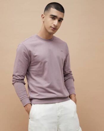 Men Oversized Half-Zip Funnel-Neck Sweatshirt