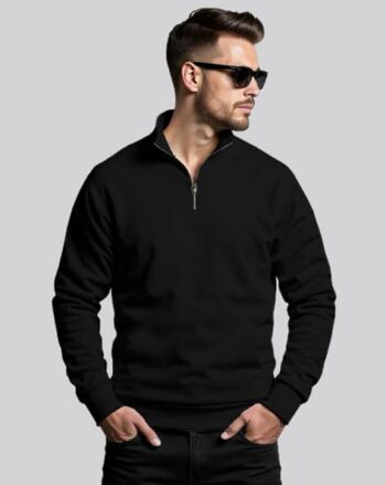 Men Half Zipper Sweatshirt
