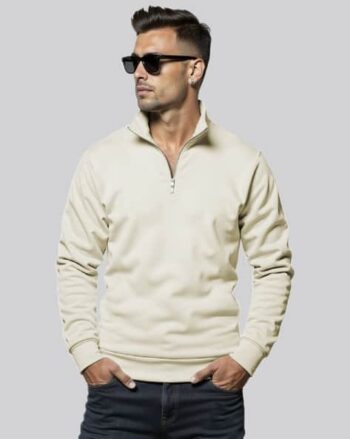 Men Slim Fit Crew-Neck Sweatshirt