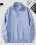 Men Long Sleeve Regular Fit Zipper Hooded T-Shirt